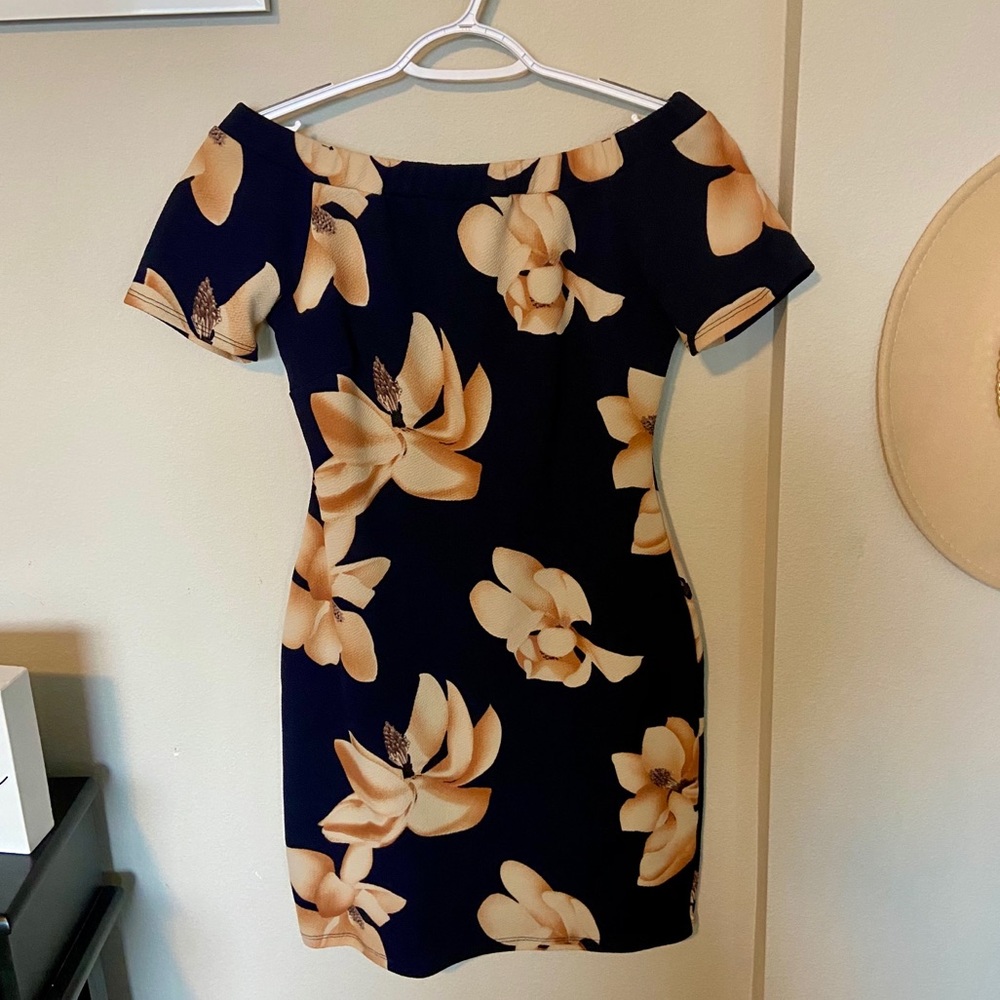 Floral Off-The-Shoulder Midi Dress